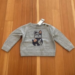 Brand new Tea Collection Frenchie sweater